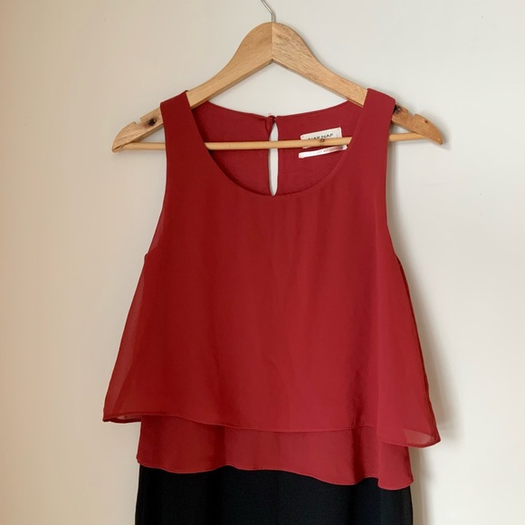 NAFNAF - Red and black layered dress - S - Picture 2 of 6